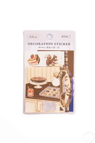 Midori Decoration Sticker Brown Theme
