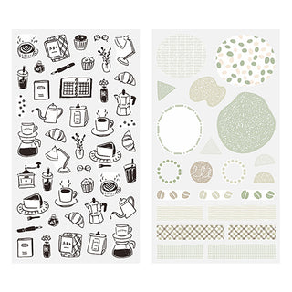 Midori Layering Washi Stickers Cafe