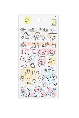 Midori Layering Washi Stickers Cute Motif