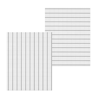 One lined and one grid page on a white background