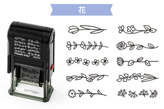 Midori Paintable Rotary Stamp Flowers