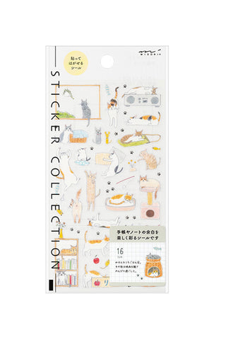 Midori Playful Cats Stickers