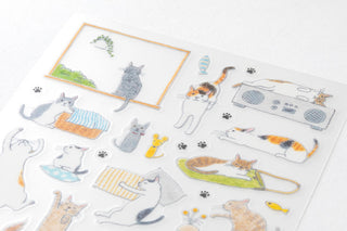 Midori Playful Cats Stickers