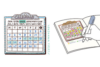 Midori Soft Color Paintable Block Stamp Calendar