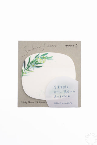 Midori Sukeru Fusen Translucent Sticky Notes Leaves