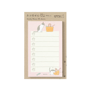 Midori To-Do Sticky Notes Bag Cat