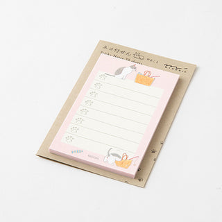 Midori To-Do Sticky Notes Bag Cat