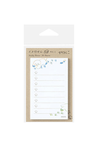 Midori To-Do Sticky Notes Fluffy Dog Paw Prints