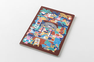 Midori Yuru Log B6 Dot Grid Notebook Coffee Shop