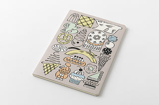 Midori Yuru Log B6 Dot Grid Notebook Sweets & Animals