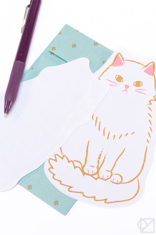Midori Die-Cut Animal Letter Set Cat