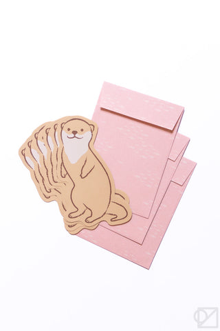 Midori Die-Cut Animal Letter Set Otter