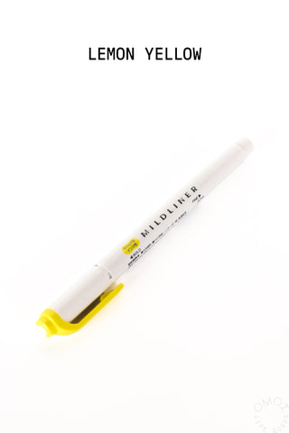 ZEBRA Mildliner highlighter pen with yellow chisel tip, white barrel