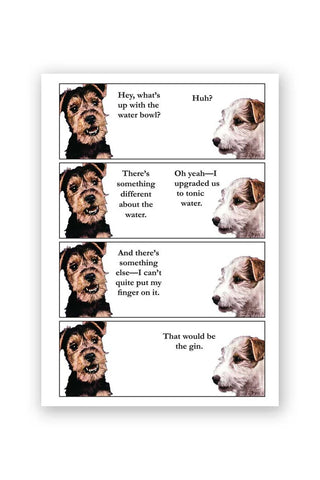 Gin Dog Greeting Card