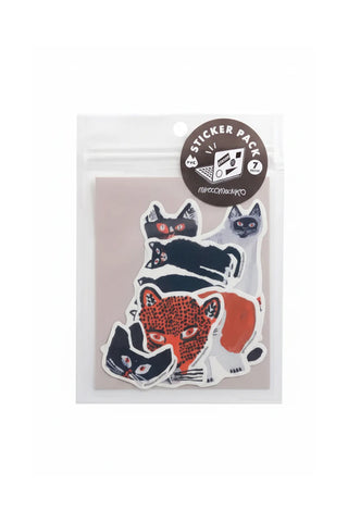 Miroco Machiko Flake Sticker Pack Cats