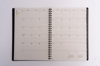 Mnemosyne 2025 Monthly A5 Diary with Notepad & Cover