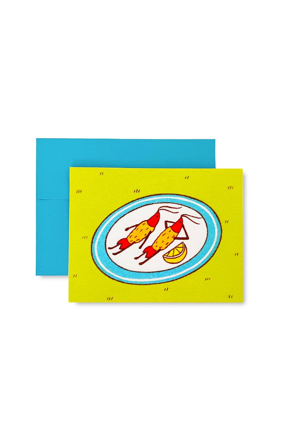 Naoshi Ebi Brothers Greeting Card