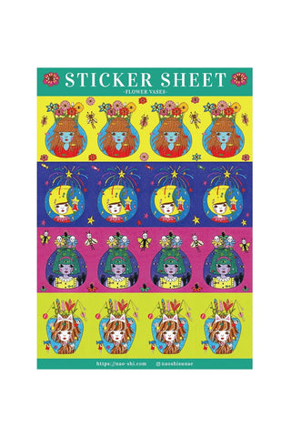 Naoshi Sticker Sheet Flower Vases