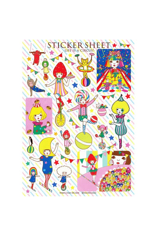 Naoshi Sticker Sheet Life is a Circus