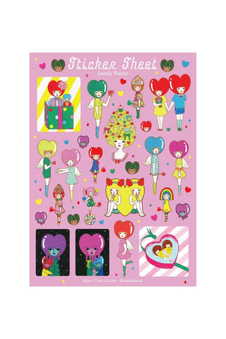 Naoshi Sticker Sheet Lovely Hearts