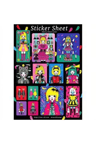 Naoshi Sticker Sheet Merry Ghost Land