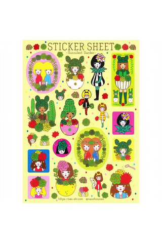 Naoshi Sticker Sheet Succulent Garden