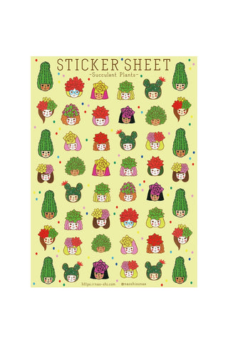 Naoshi Sticker Sheet Succulent Plants