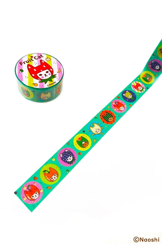 Naoshi Washi Tape Fruit Cats