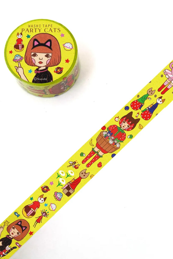 Naoshi Washi Tape Party Cats