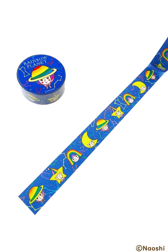Naoshi Washi Tape Rainbow Planet