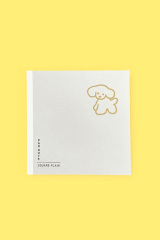 Natsumi Teraoka Blank Square Notepad Fluffy Dog