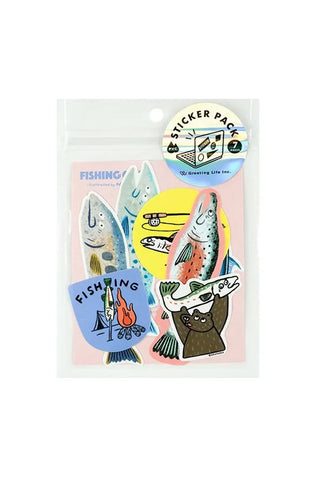 Okataoka Flake Sticker Pack Fishing Club
