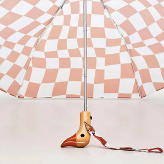 Original Duckhead Compact Duck Umbrella Peanut Butter Checks