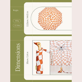 Original Duckhead Compact Duck Umbrella Peanut Butter Checks