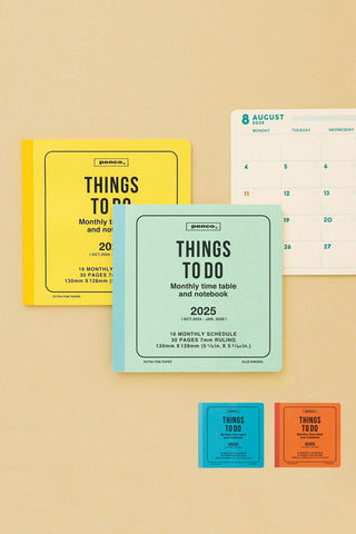 penco 2024-2025 Things To Do Square Monthly Planner