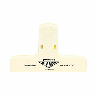Ivory penco binding clip on a white background