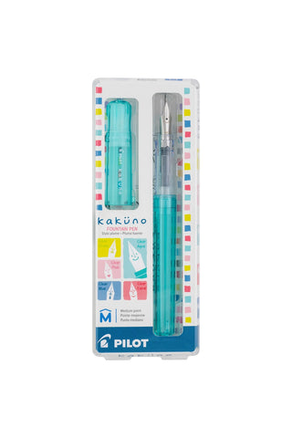 PILOT Kakuno Fountain Pen Fine Nib Clear Aqua