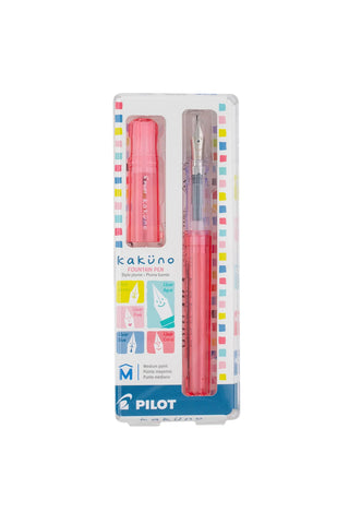 PILOT Kakuno Fountain Pen Medium Nib Clear Coral