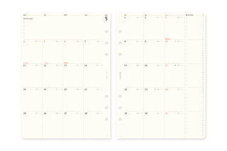 PLOTTER 2026 Monthly Schedule Diary Refill A5 Size