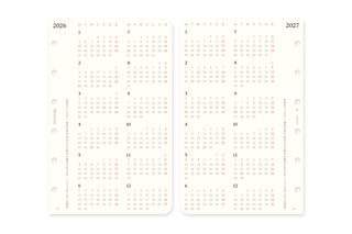 PLOTTER 2026 Monthly Schedule Diary Refill Mini Size