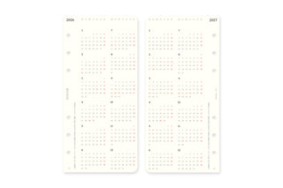 PLOTTER 2026 Monthly Schedule Diary Refill Narrow Size