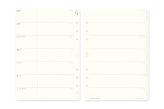 PLOTTER 2026 Weekly Schedule Diary Refill A5 Size