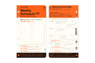 PLOTTER 2026 Weekly Schedule Diary Refill Bible Size