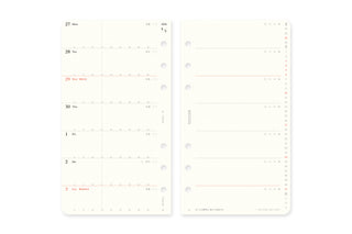 PLOTTER 2026 Weekly Schedule Diary Refill Bible Size