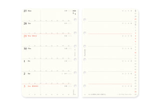 PLOTTER 2026 Weekly Schedule Diary Refill Mini Size