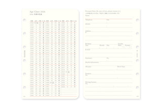 PLOTTER 2026 Weekly Schedule Diary Refill Mini Size