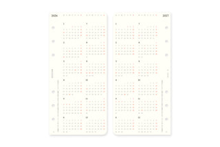 PLOTTER 2026 Weekly Schedule Diary Refill Narrow Size