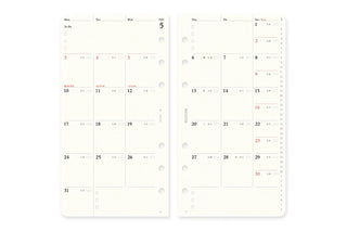 PLOTTER 2027 Monthly Schedule Diary Refill Bible Size