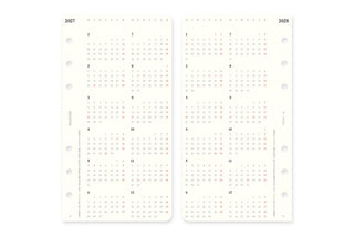 PLOTTER 2027 Monthly Schedule Diary Refill Bible Size