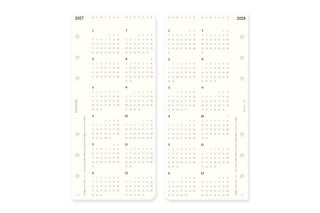 PLOTTER 2027 Monthly Schedule Diary Refill Narrow Size